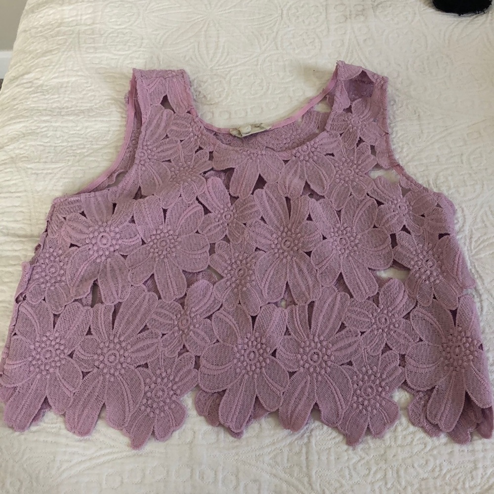 Cute flower crop top